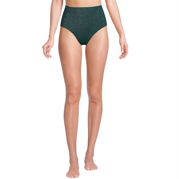 Lands' End Shine High Waisted Bikini Bottom - Size: 10 Long - NWT - Picture 3 of 13